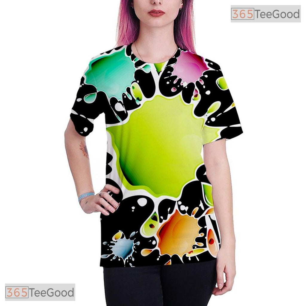 Deep Black Cosmic Space Galaxy Graphic 3D Printed Casual Unisex T-Shirt Styles