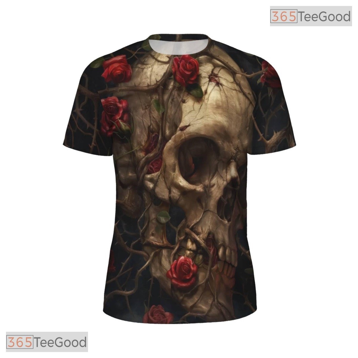 Edgy Human Skeleton Graphic Art 3D Pattern Printed Casual Unisex Tee Shirt Tops