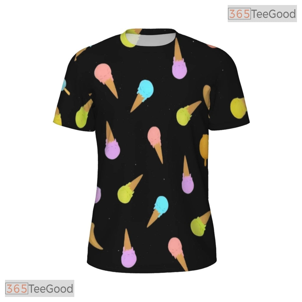 Sweet Ice Cream Snacks Food Graphic Novelty 3D Printed Casual Unisex T-Shirt