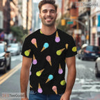 Sweet Ice Cream Snacks Food Graphic Novelty 3D Printed Casual Unisex T-Shirt