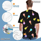 Sweet Ice Cream Snacks Food Graphic Novelty 3D Printed Casual Unisex T-Shirt