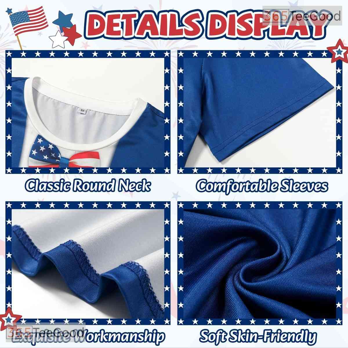 Blue Independence Day 4th Of July Graphic 3D Printed Casual Unisex Tee Shirt