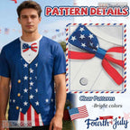Blue Independence Day 4th Of July Graphic 3D Printed Casual Unisex Tee Shirt