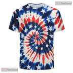 Tie Dye USA Independence Day 4th Of July 3D Printed Casual Unisex Tee Shirts