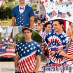 Tie Dye USA Independence Day 4th Of July 3D Printed Casual Unisex Tee Shirts