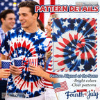 Tie Dye USA Independence Day 4th Of July 3D Printed Casual Unisex Tee Shirts