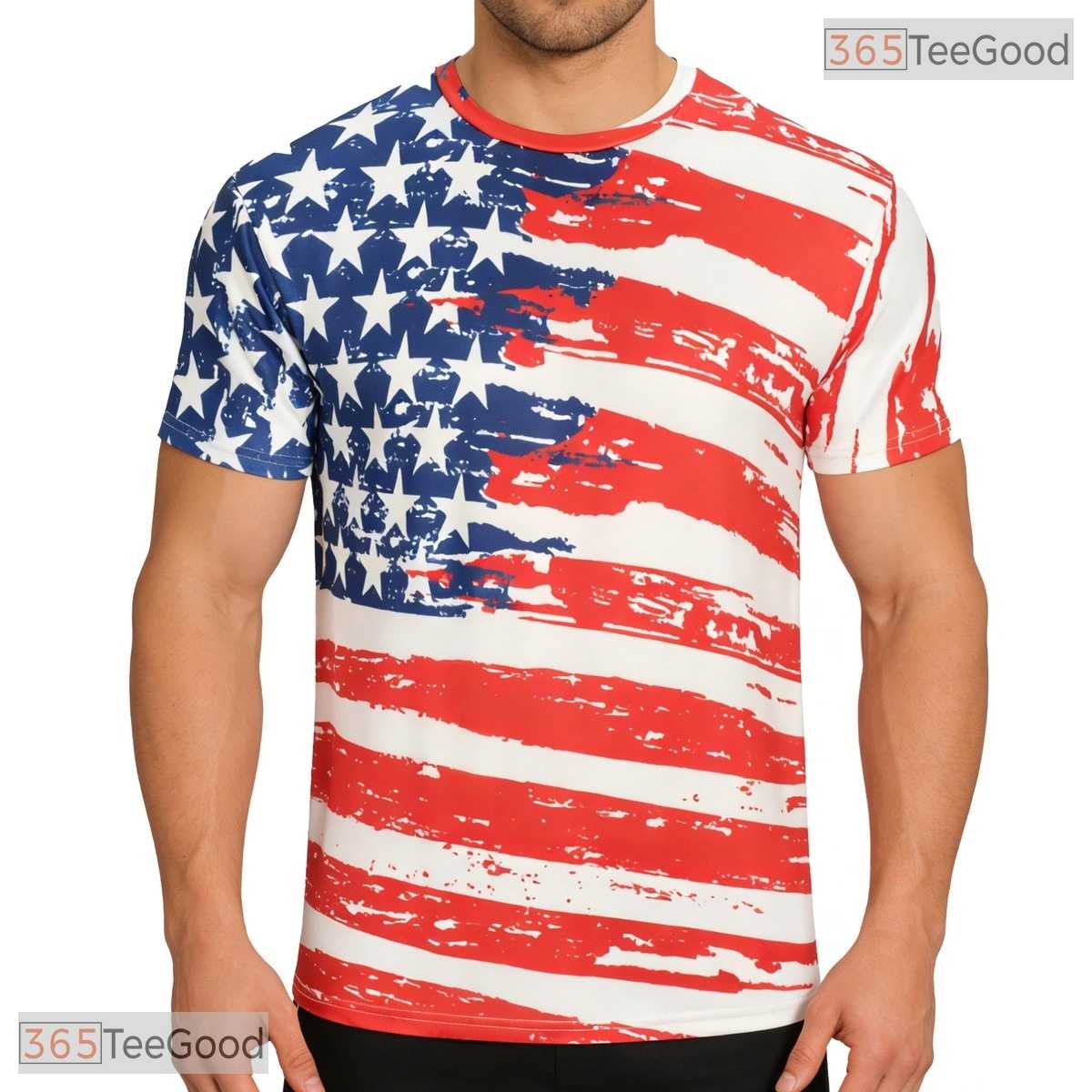 Patriotic American Flag Independence Day 3D Printed Casual Unisex Tee Shirts