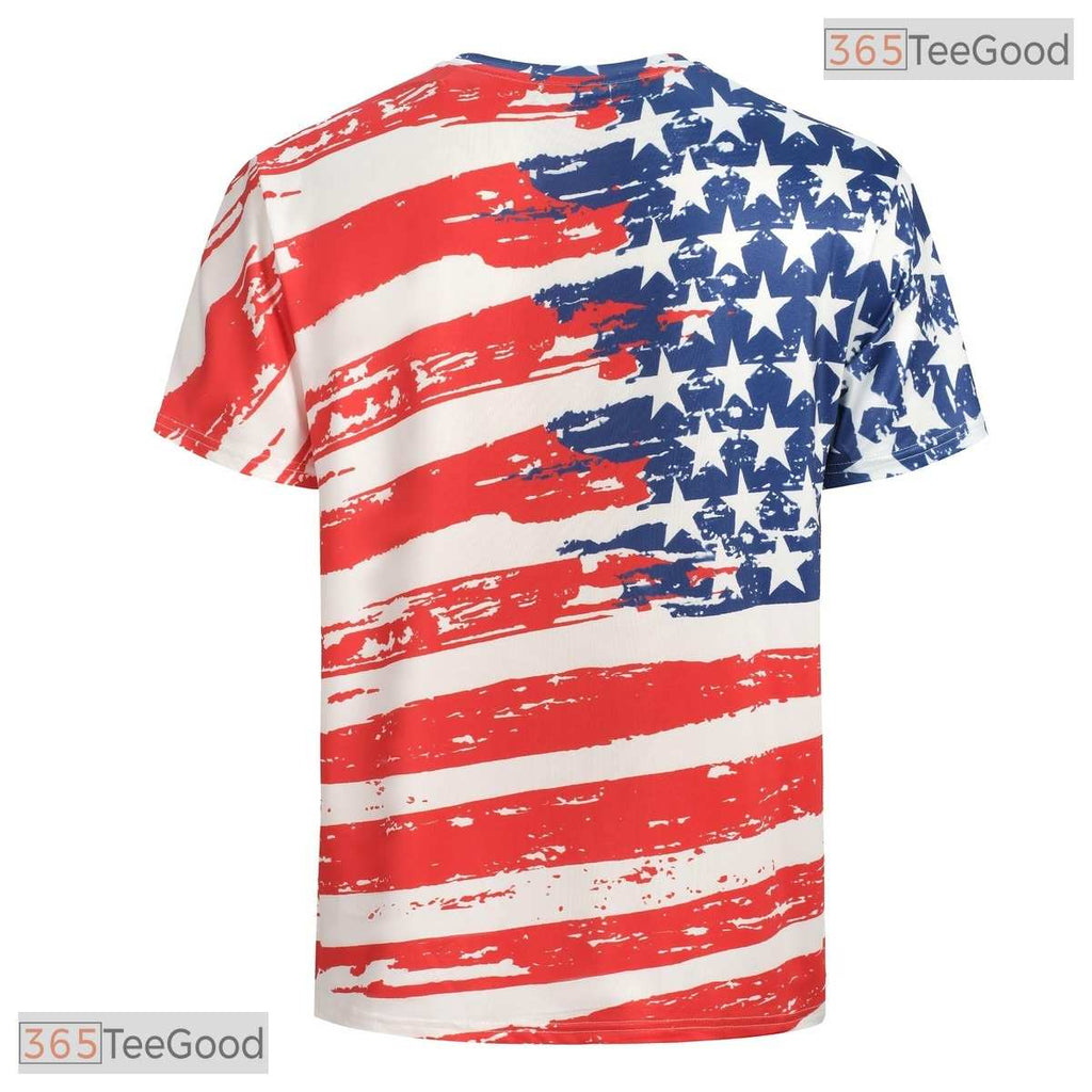 Patriotic American Flag Independence Day 3D Printed Casual Unisex Tee Shirts