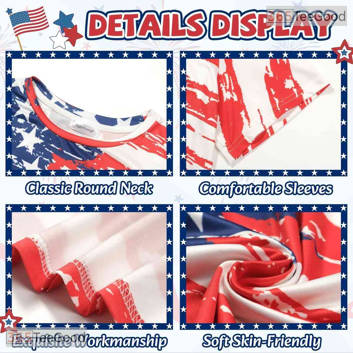 Patriotic American Flag Independence Day 3D Printed Casual Unisex Tee Shirts