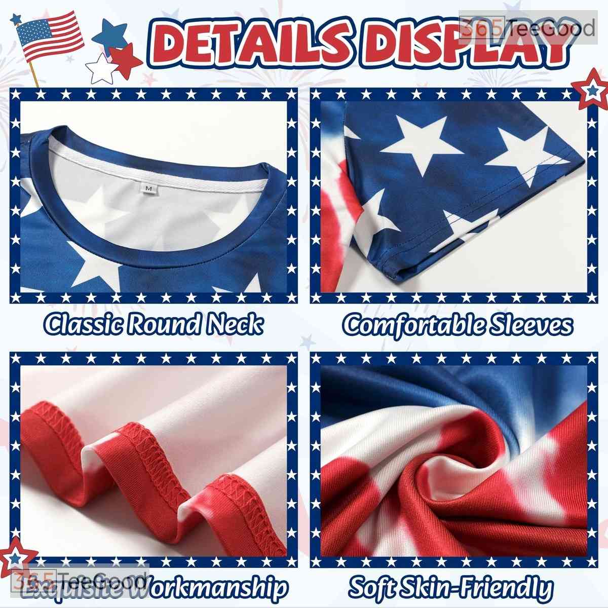 USA Flag Independence Day 4th Of July 3D Printed Casual Unisex T-Shirt Tops