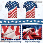 USA Flag Independence Day 4th Of July 3D Printed Casual Unisex T-Shirt Tops