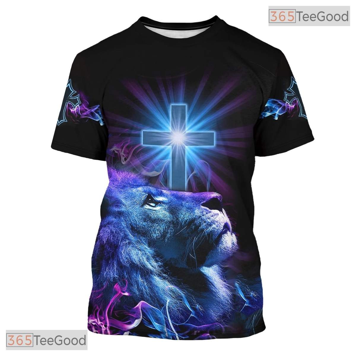 Purple Jesus Christ Religious 3D Graphic Printed Casual Short Sleeve Unisex Shirt