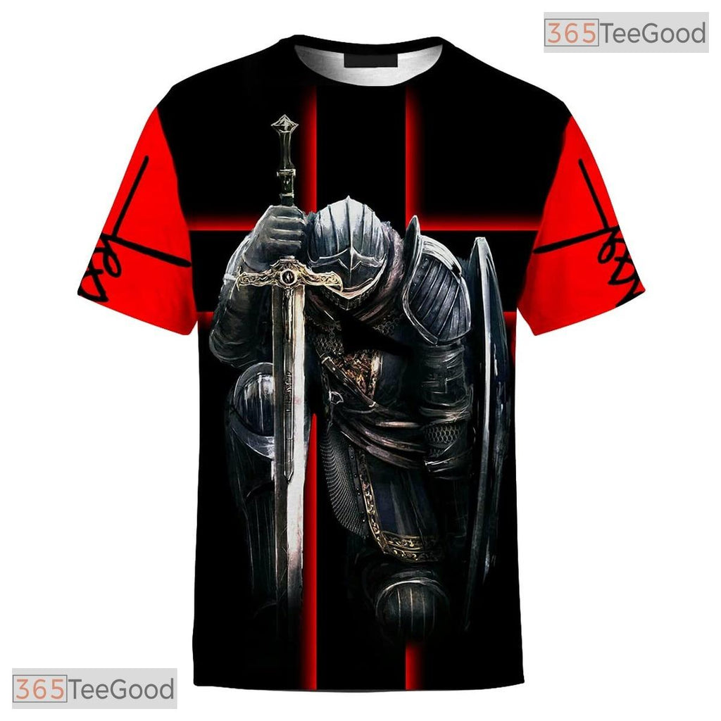 Red Jesus Christ Religious 3D Printed Casual Short Sleeve T-Shirt Men Women
