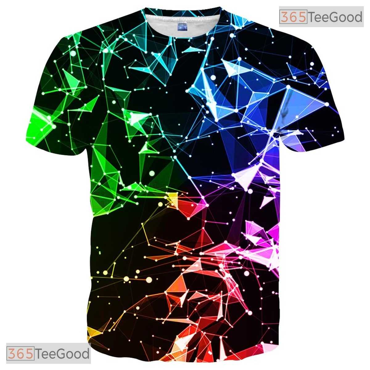 Creative Pattern Space Graphic 3D Printed Casual Unisex Tee Shirt Men Women Teens