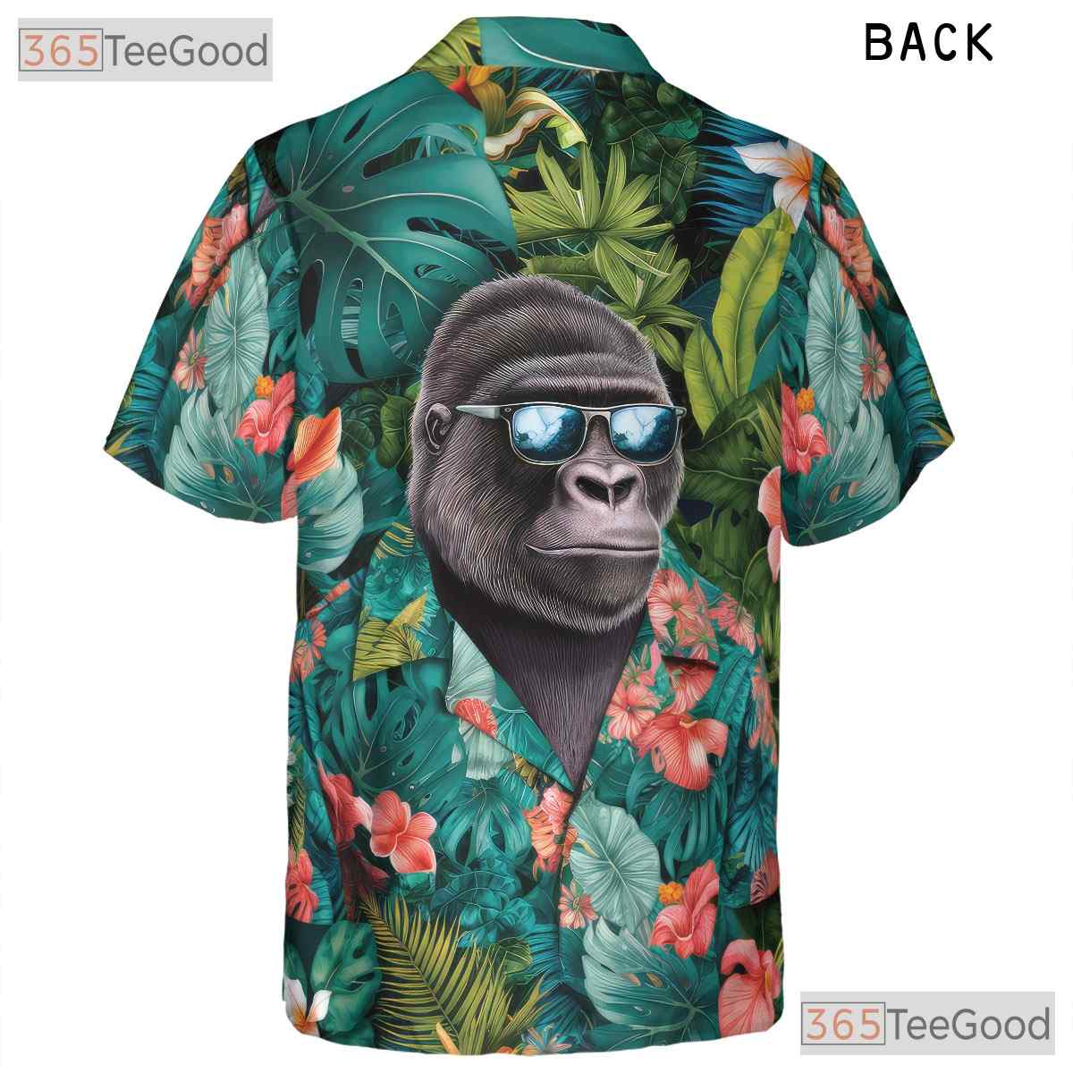 Jungle Gorilla Tropical Floral Hawaiian Shirt Men Women, Aloha Beach Party Wear