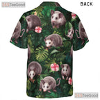 Jungle Opossum Print Hawaiian Shirt for Men Women Tropical Beach Summer Tee