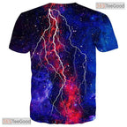 Cool Lightning Space Graphic 3D Printed Casual Unisex T-Shirt For Men Women Teens