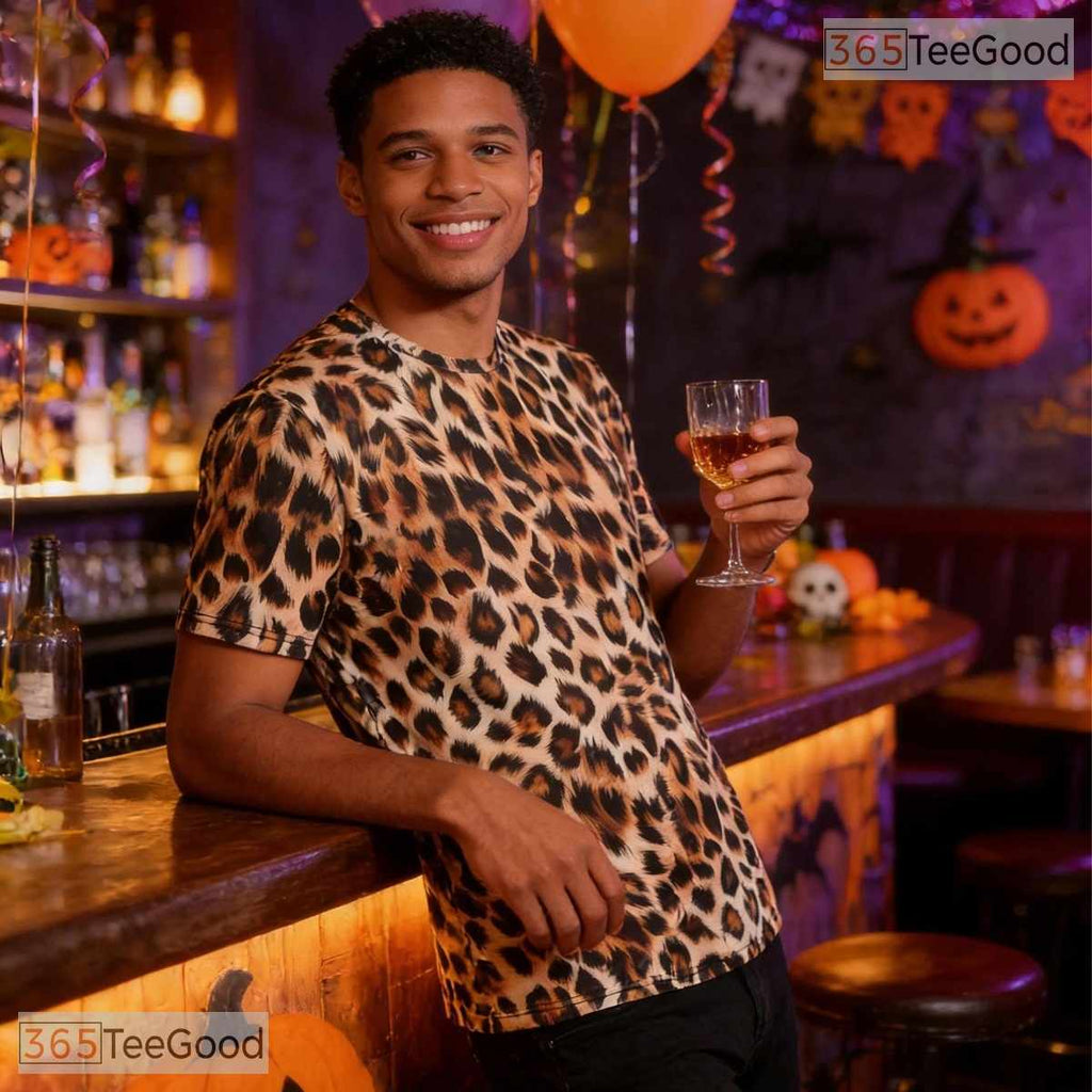 Fierce Leopard Animal Print Costume Novelty 3D Graphic Printed Casual Unisex T-Shirt