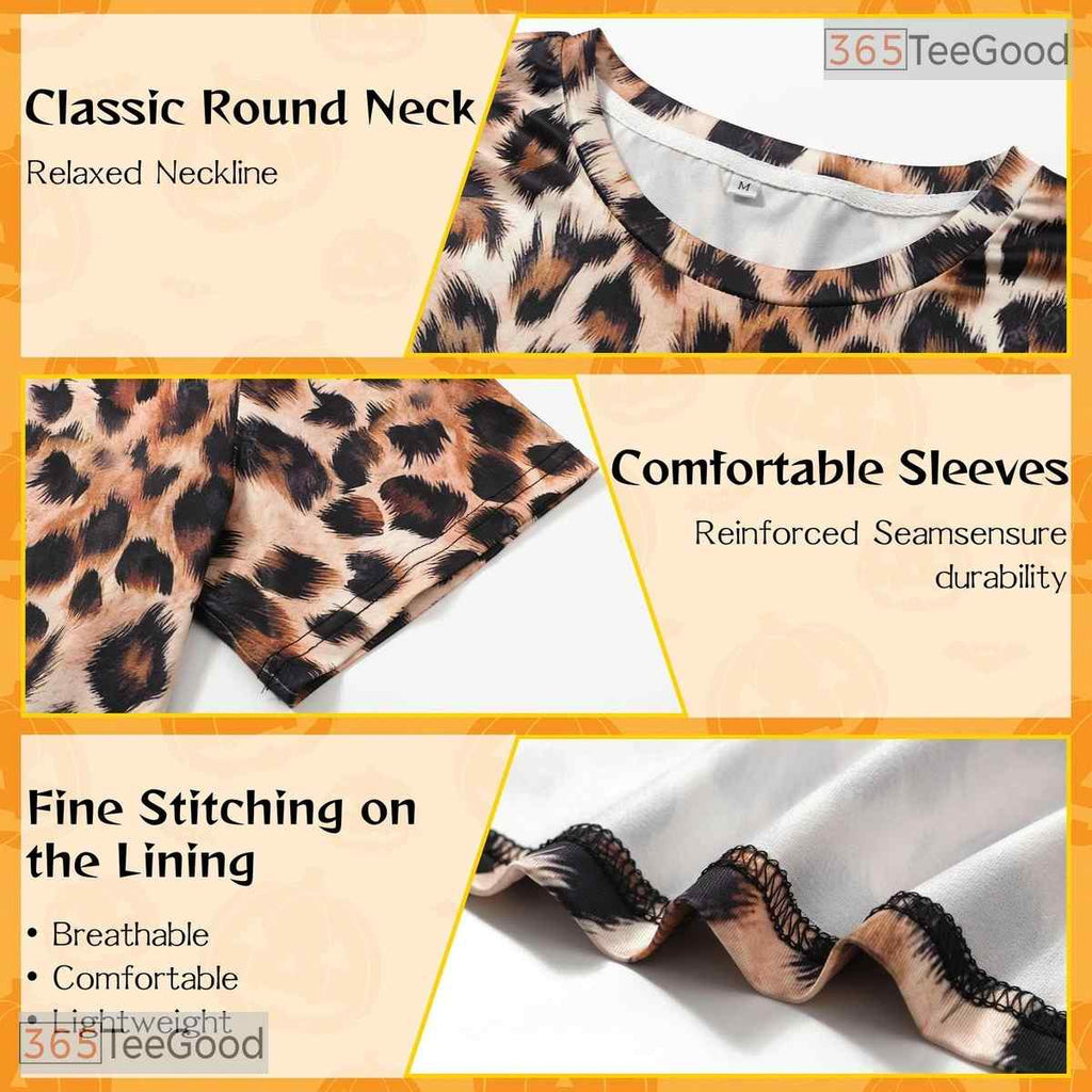 Fierce Leopard Animal Print Costume Novelty 3D Graphic Printed Casual Unisex T-Shirt