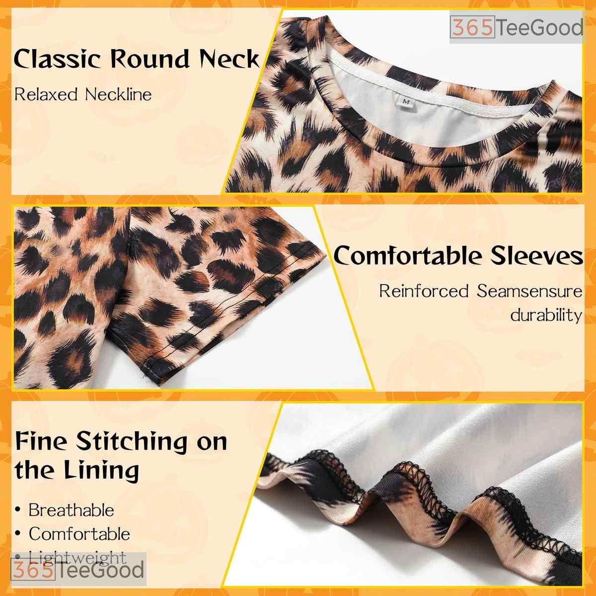 Fierce Leopard Animal Print Costume Novelty 3D Graphic Printed Casual Unisex T-Shirt
