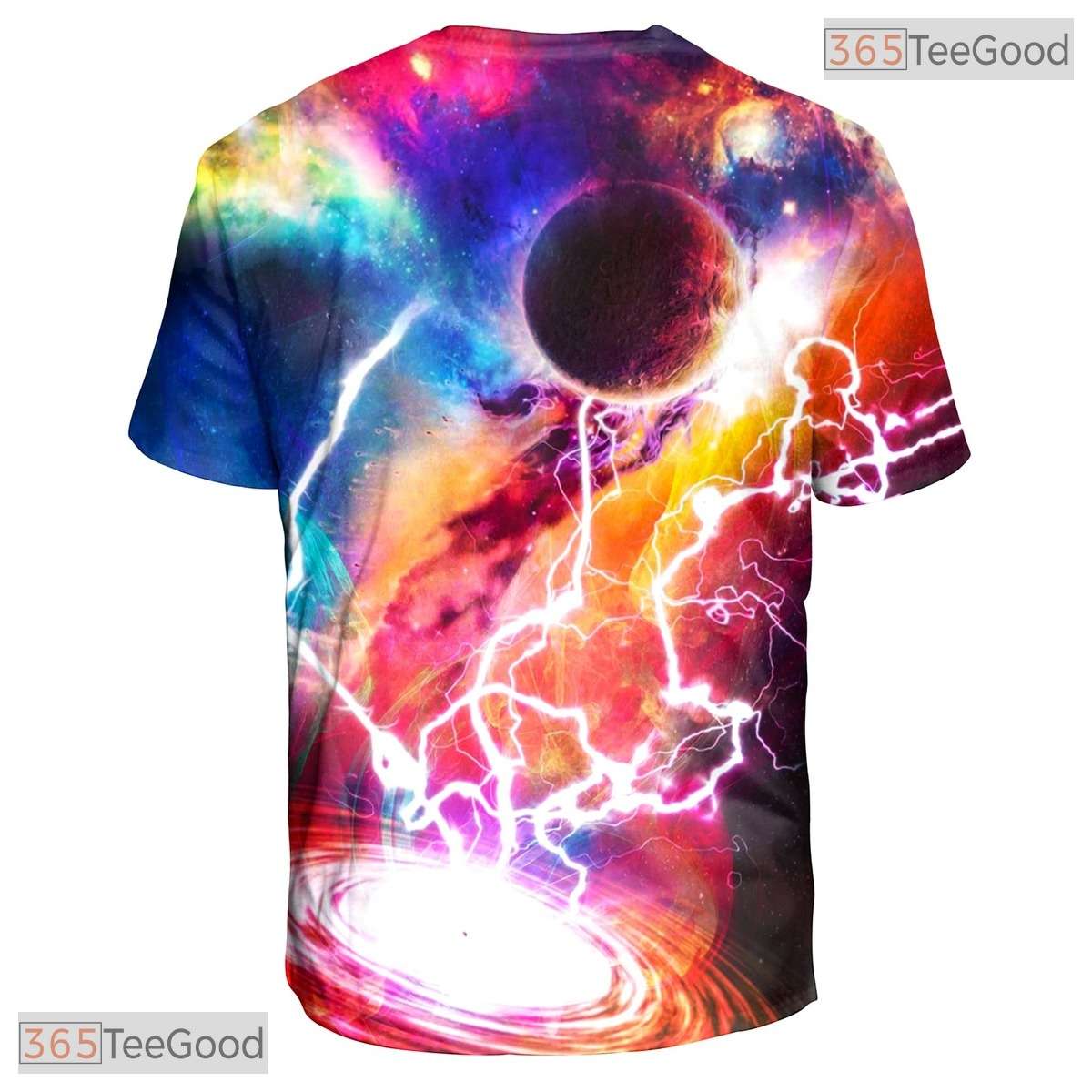 Dynamic Blue Lightning Storm Strike 3D Printed Casual Unisex Tee Shirt Styles