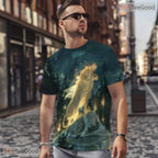 King Lion Wild Animal Graphic Art 3D Pattern Printed Casual Unisex T-Shirt Tops