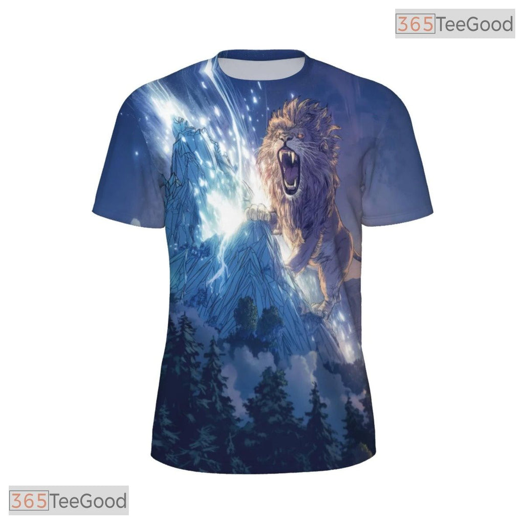 Royal Lion Animal Graphic Art 3D Pattern Printed Casual Unisex T-Shirt Tops Style
