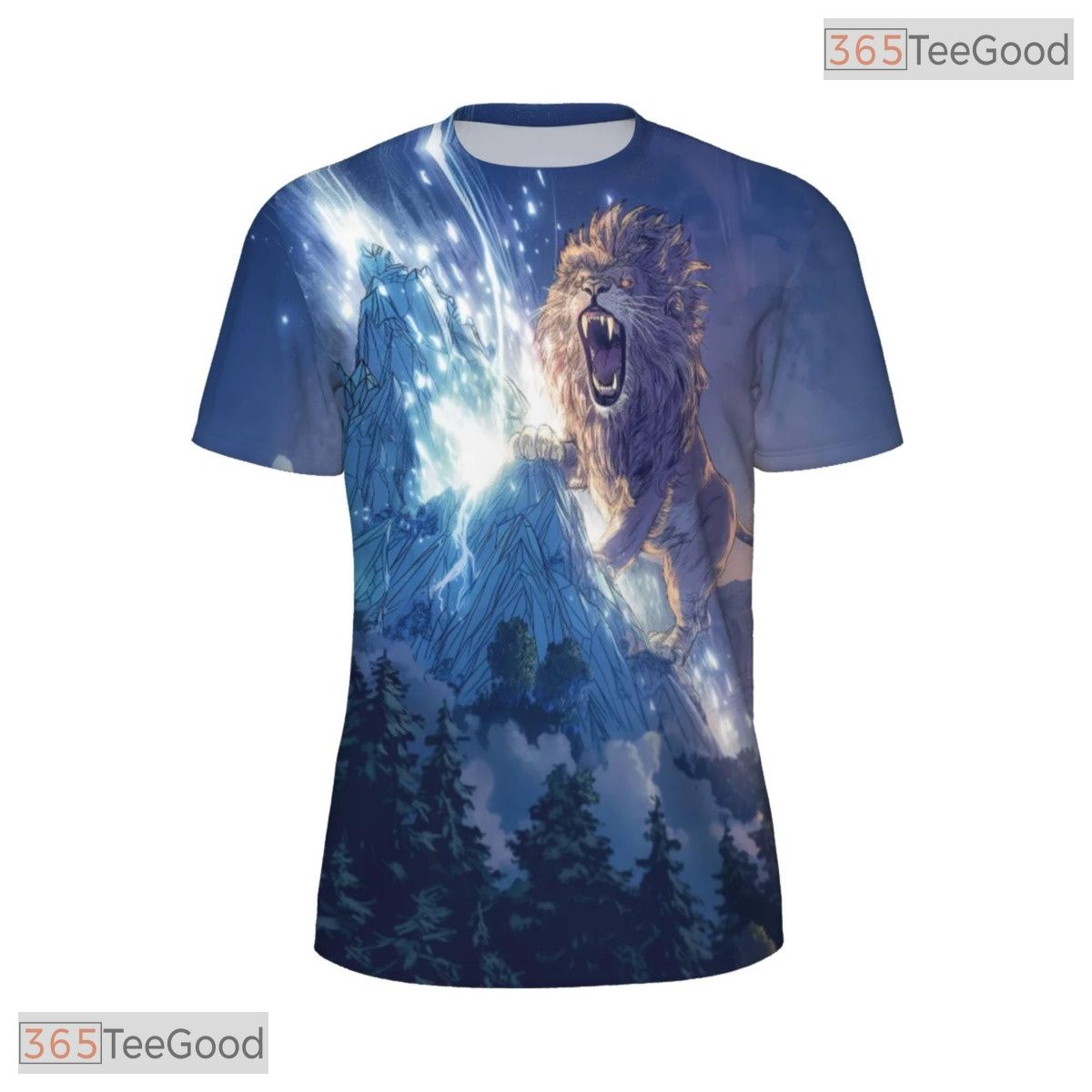 Royal Lion Animal Graphic Art 3D Pattern Printed Casual Unisex T-Shirt Tops Style
