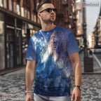Royal Lion Animal Graphic Art 3D Pattern Printed Casual Unisex T-Shirt Tops Style