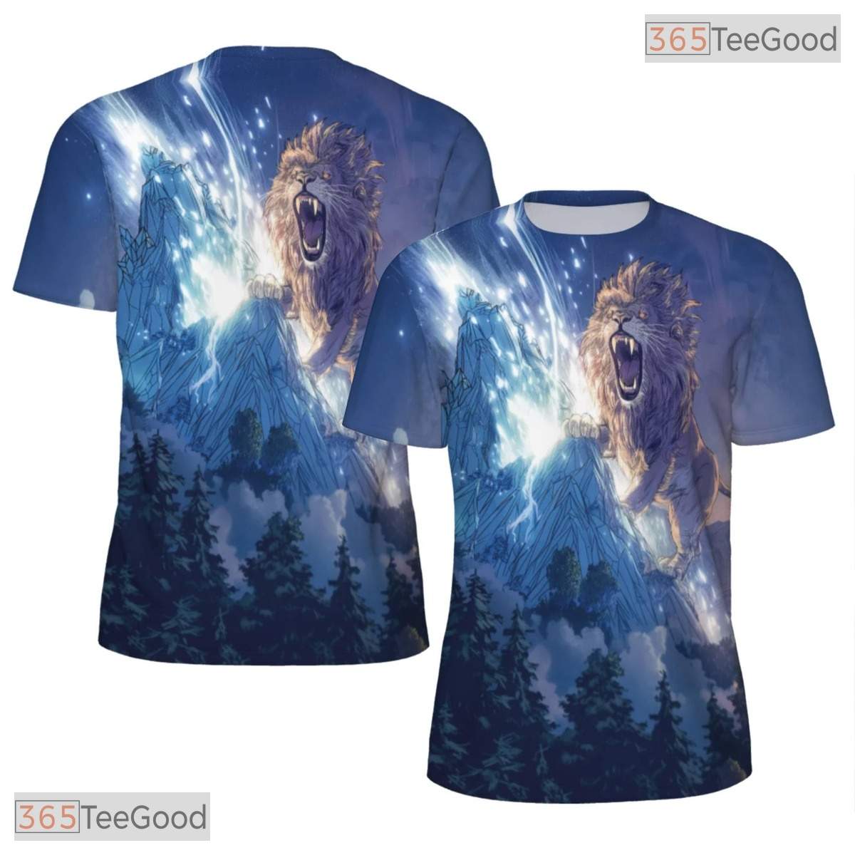 Royal Lion Animal Graphic Art 3D Pattern Printed Casual Unisex T-Shirt Tops Style