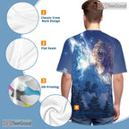 Royal Lion Animal Graphic Art 3D Pattern Printed Casual Unisex T-Shirt Tops Style
