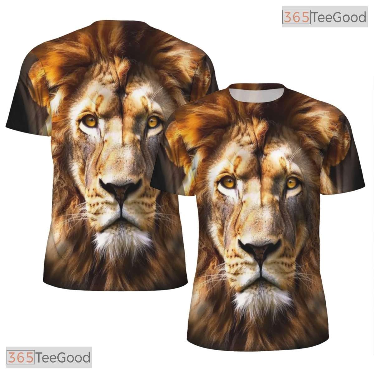 Fierce Lion Animal Graphic Nature 3D Printed Casual Short Sleeve Unisex Tee Shirt
