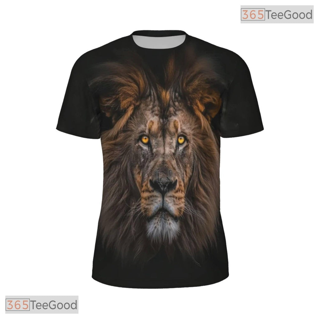 Majestic Lion Animal Graphic 3D Printed Casual Short Sleeve Unisex Tee Shirt Top