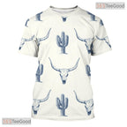 Longhorn Oktoberfest Beer Costume Novelty Graphic 3D Printed Casual Unisex T-Shirt Top