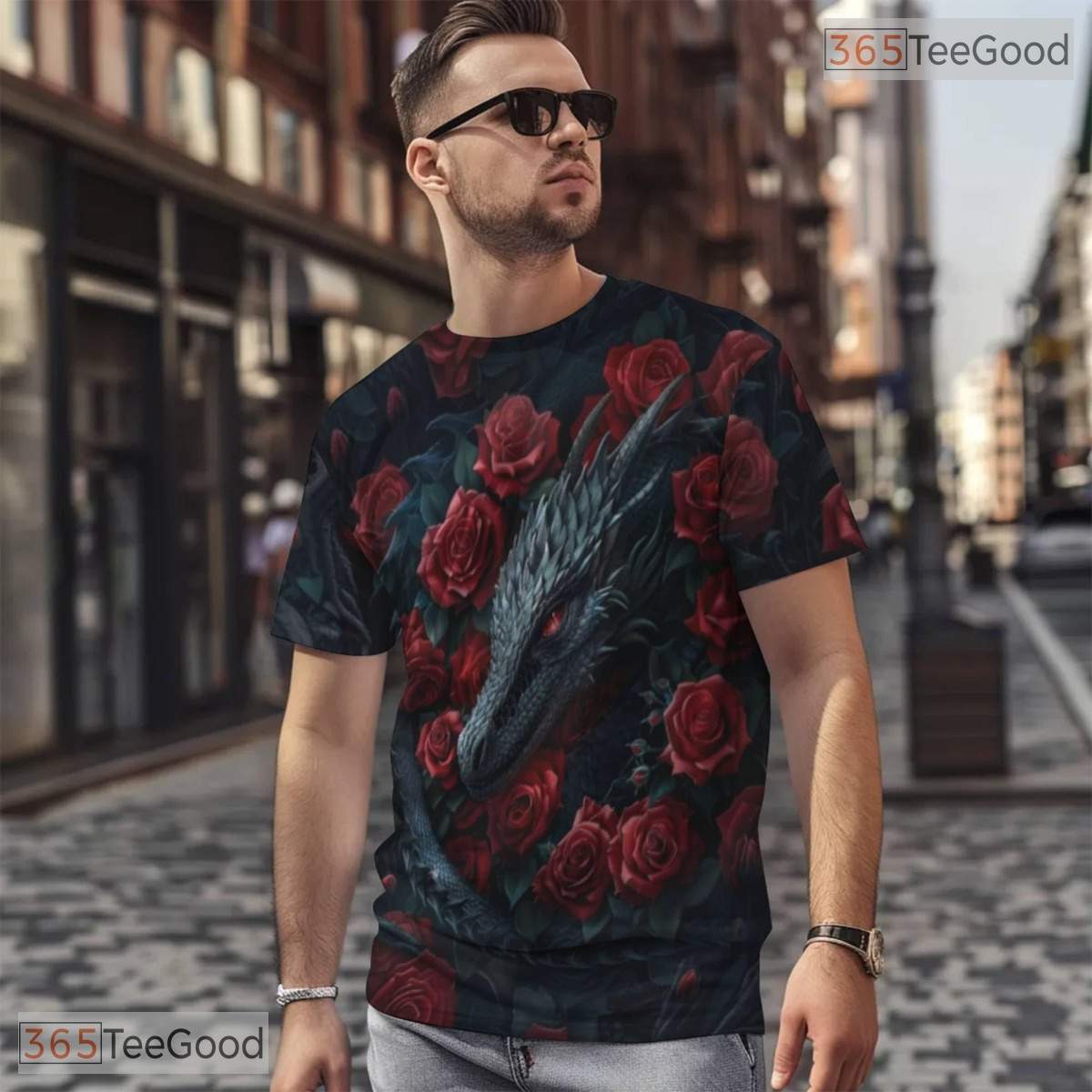 Traditional Chinese Dragon Graphic 3D Pattern Printed Casual Unisex T-Shirt Top