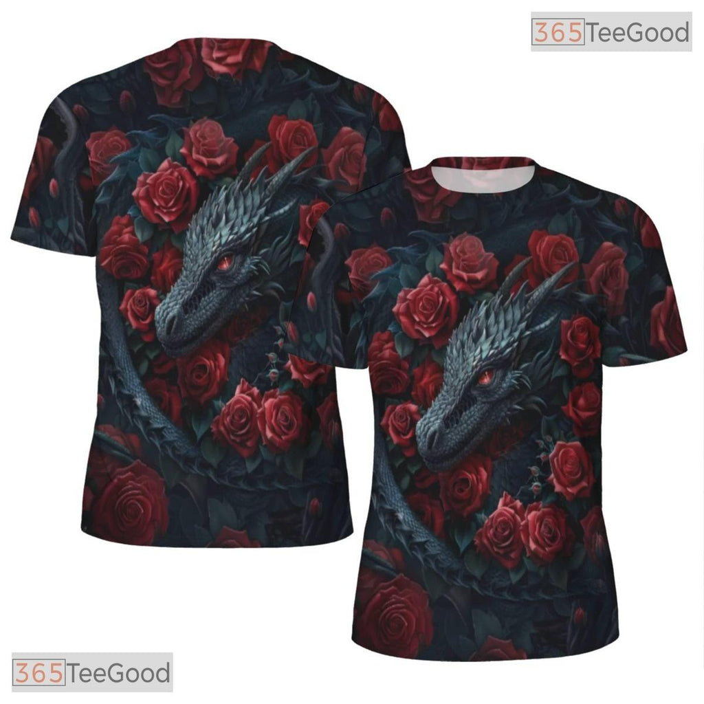 Traditional Chinese Dragon Graphic 3D Pattern Printed Casual Unisex T-Shirt Top