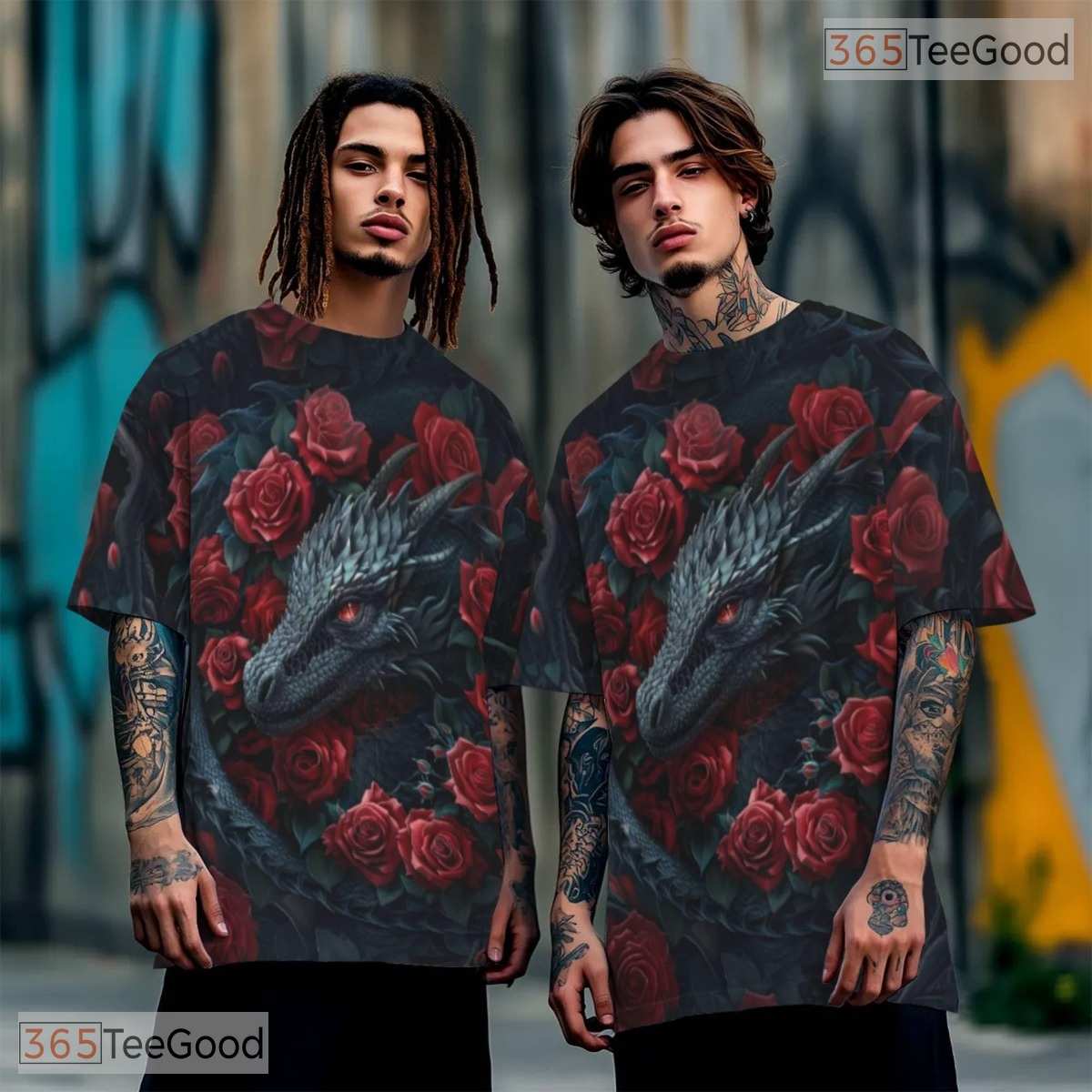 Traditional Chinese Dragon Graphic 3D Pattern Printed Casual Unisex T-Shirt Top