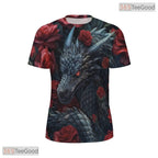 Majestic Asian Dragon Graphic Art 3D Pattern Printed Casual Unisex T-Shirt Tops