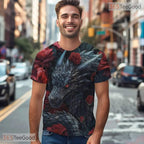 Majestic Asian Dragon Graphic Art 3D Pattern Printed Casual Unisex T-Shirt Tops