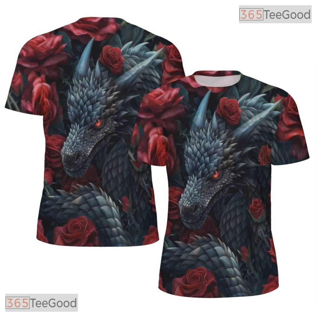 Majestic Asian Dragon Graphic Art 3D Pattern Printed Casual Unisex T-Shirt Tops