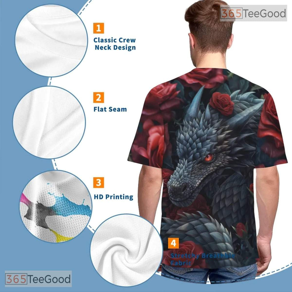 Majestic Asian Dragon Graphic Art 3D Pattern Printed Casual Unisex T-Shirt Tops