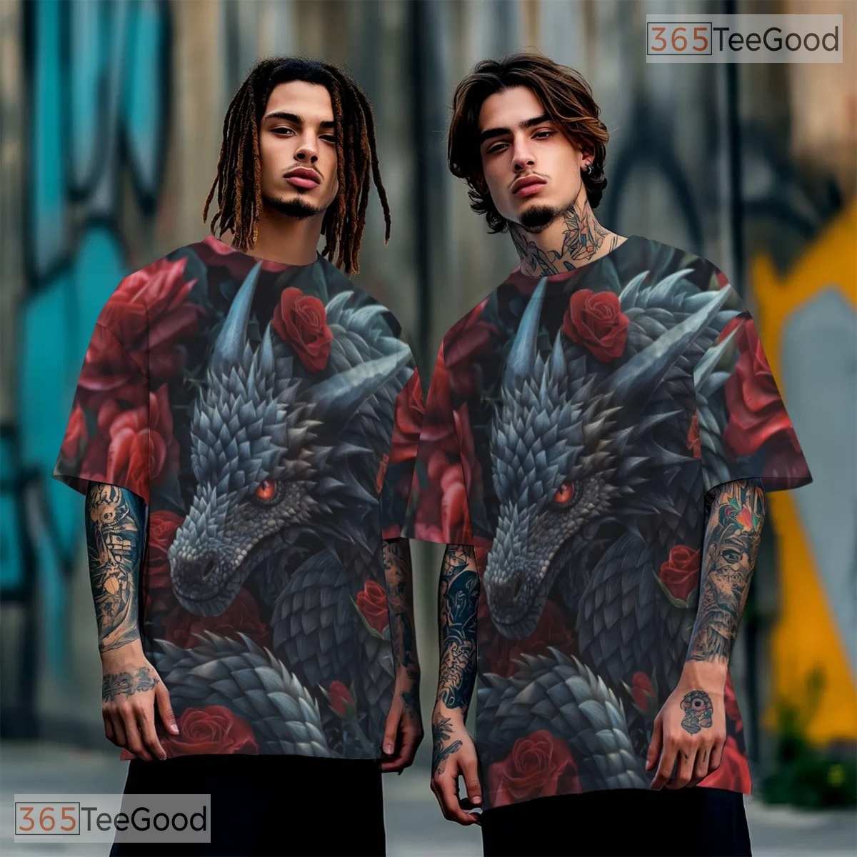 Majestic Asian Dragon Graphic Art 3D Pattern Printed Casual Unisex T-Shirt Tops
