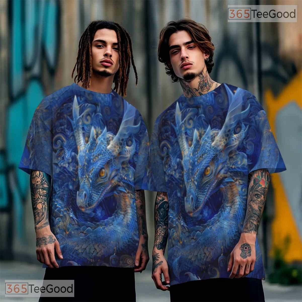 Mythical Eastern Dragon Graphic 3D Pattern Printed Casual Unisex Tee Shirt Styles