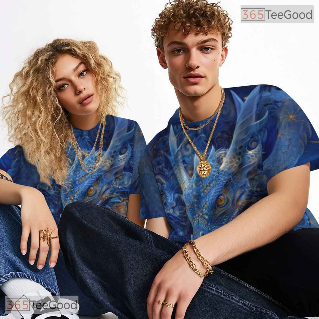 Mythical Eastern Dragon Graphic 3D Pattern Printed Casual Unisex Tee Shirt Styles