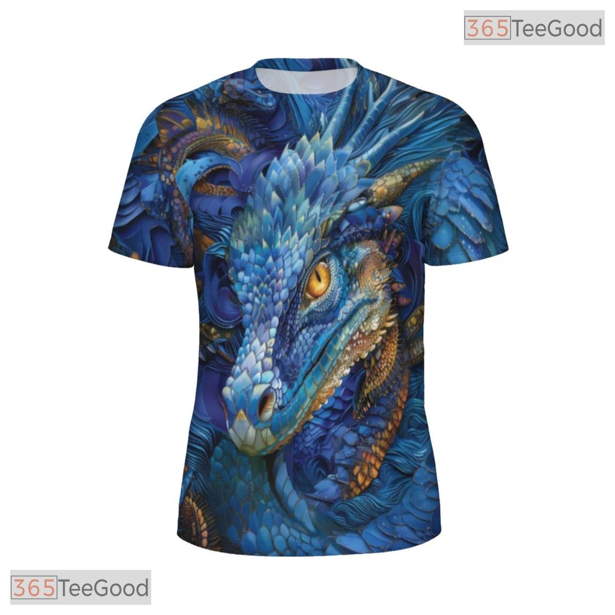 Mythical Eastern Dragon Graphic 3D Pattern Printed Casual Unisex Tee Shirt Style
