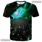 Neon Green Fantasy Art Graphic Design 3D Printed Casual Unisex Tee Shirt Tops