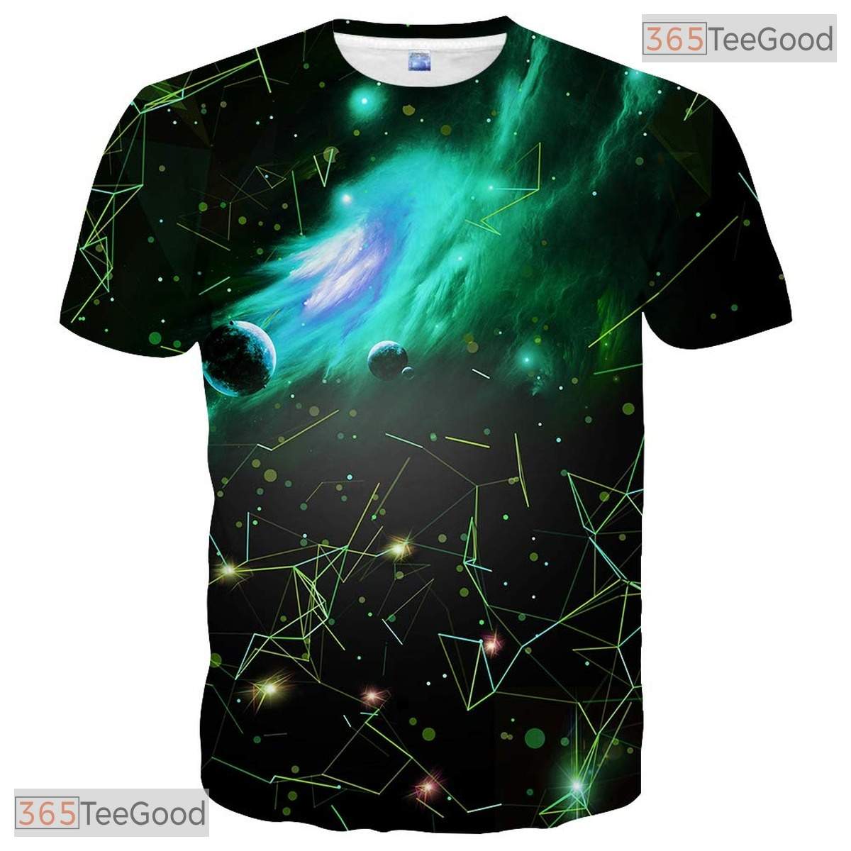 Neon Green Fantasy Art Graphic Design 3D Printed Casual Unisex Tee Shirt Tops