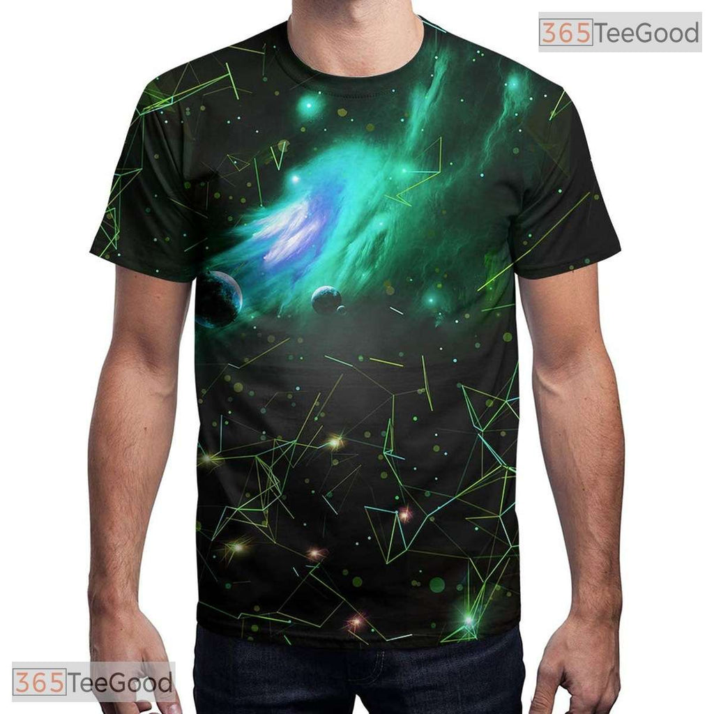 Neon Green Fantasy Art Graphic Design 3D Printed Casual Unisex Tee Shirt Tops