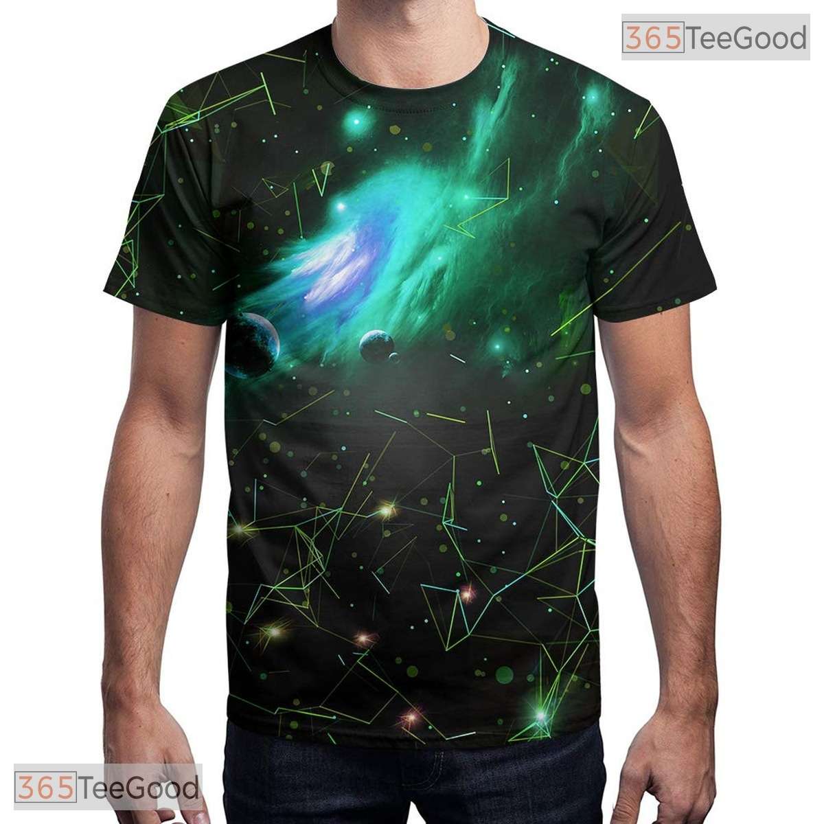 Neon Green Fantasy Art Graphic Design 3D Printed Casual Unisex Tee Shirt Tops