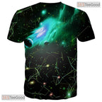 Neon Green Fantasy Art Graphic Design 3D Printed Casual Unisex Tee Shirt Tops